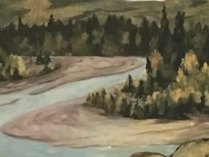 oil painting of River Bend